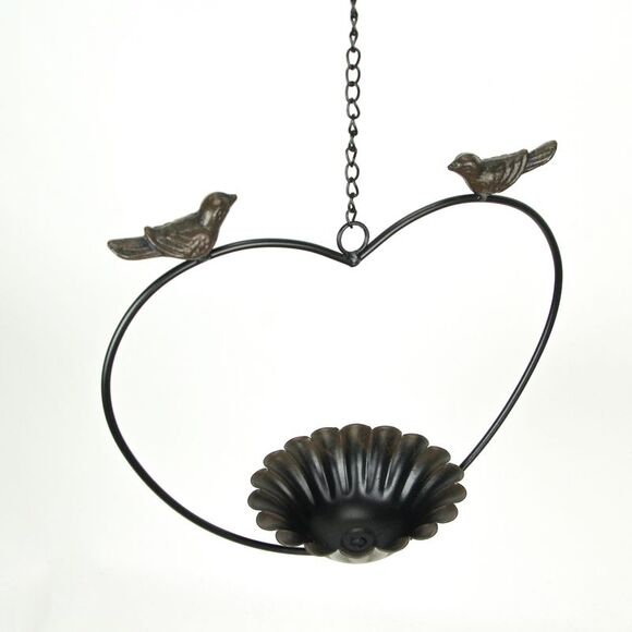 Set of 2 Rustic Metal Bird Hanging Planter Succulent Flower Basket Home Decor - Picture 3 of 3